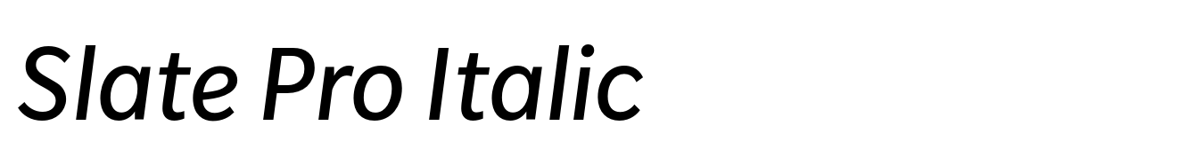 Slate Pro Italic